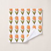 Modern tulp bloempatroon op wit bad handdoek (Wasdoekje)