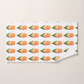 Modern tulp bloempatroon op wit bad handdoek (Handdoek)