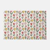 Modern Tulp Bloempatroon Zachte Botanische Lente Deurmat (Voorkant)