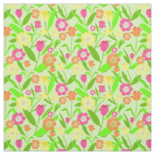 Modern tulpenbloemenpatroon stof