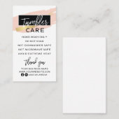 Modern Tumbler Care Visitekaartje (Voorkant / Achterkant)