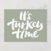 Modern Turkey Time Thanksgiving Invitation Uitnodiging Briefkaart (Voorkant)