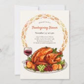 Modern Turkije Herfst Waterverf Thanksgiving Kaart (Voorkant)