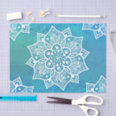 Modern turkooise blue ombre waterverf mandala tissuepapier (Craft)