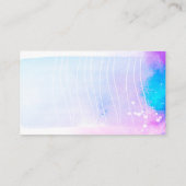 modern turkooizen en paars abstract kunstontwerp visitekaartje (Achterkant)