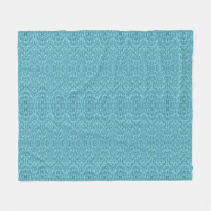 Modern turquoise aqua abstract patroon fleece deken