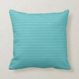 Modern Turquoise Aqua Blue Thin Stripes Pattern Kussen