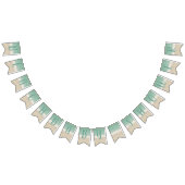 Modern Turquoise Beach Baby shower Bunting Flags Vlaggetjes (Alle)