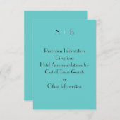 Modern Turquoise-behuizingskaart Informatiekaartje (Voorkant / Achterkant)