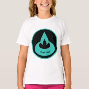 Modern Turquoise & Black Oil Light bedankt! T-shirt