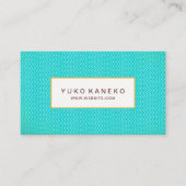 Modern Turquoise Blauw Visitekaartje (Voorkant)