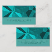 Modern Turquoise & Blauwgroen Abstract Visitekaartje (Voorkant / Achterkant)