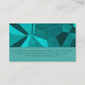 Modern Turquoise & Blauwgroen Abstract Visitekaartje (Achterkant)