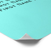 Modern Turquoise Blue & String Lights Seating Poster (Hoek)