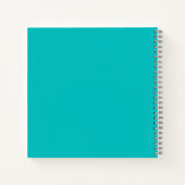 Modern Turquoise bruiloft gastenboek Notitieboek (Achterkant)
