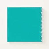 Modern Turquoise bruiloft gastenboek Notitieboek (Achterkant)