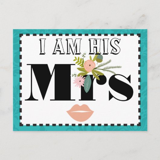 Modern Turquoise Chartreuse Damask Wedding Briefkaart (Voorkant)