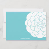 Modern Turquoise Dahlia Bloom Birthday Party Kaart (Achterkant)