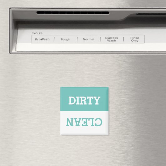 Modern Turquoise Dirty/Clean Magnet voor wasmachin (Insitu (Vaatwasser))