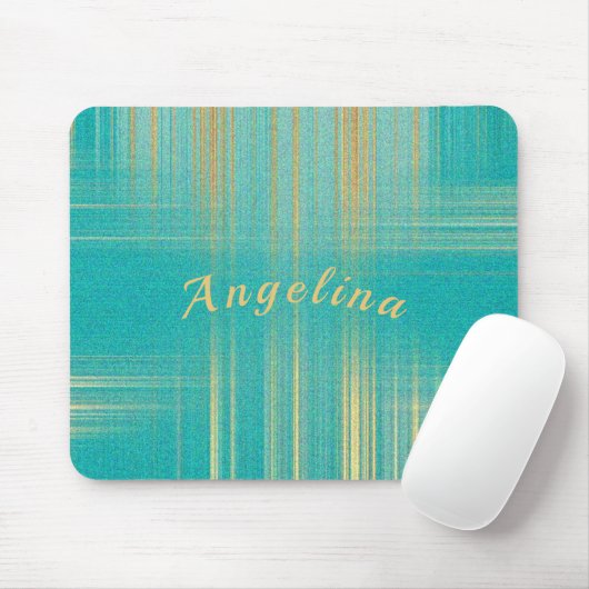 Modern Turquoise en Gold Muismat (Met muis)