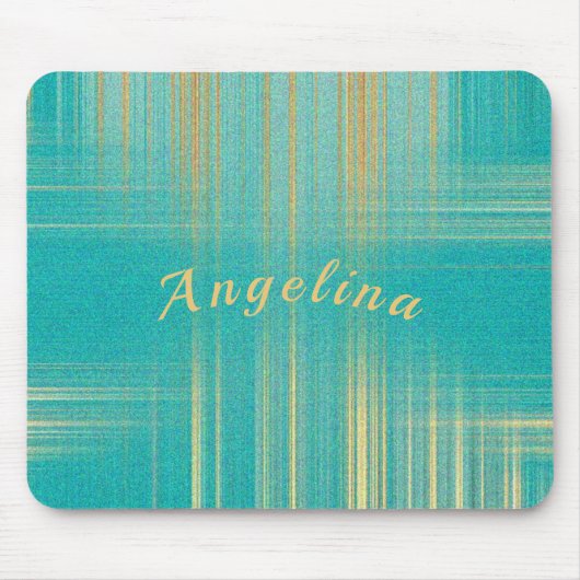 Modern Turquoise en Gold Muismat (Voorkant)