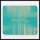 Modern Turquoise en Gold Muismat