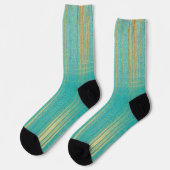 Modern Turquoise en Goud Sokken (Links)