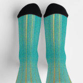Modern Turquoise en Goud Sokken (Top)