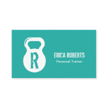 Modern Turquoise Fitness Personal Trainer Monogram