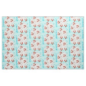 Modern turquoise gepersonaliseerd vos patroon stof (Fat Quarter)
