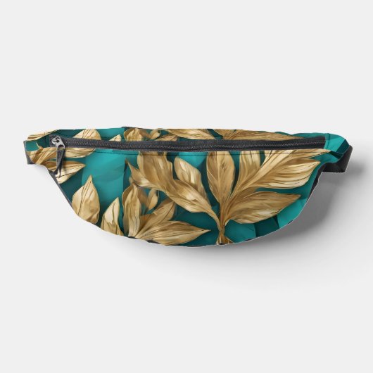 Modern Turquoise Gold Boho verlaat Collectie Heuptasje (Liggend)