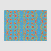Modern Turquoise Gold Patterned Tissue Paper Tissuepapier (Voorkant)