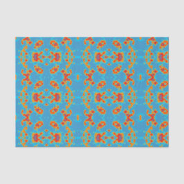 Modern Turquoise Gold Patterned Tissue Paper Tissuepapier