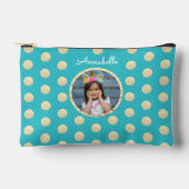 Modern Turquoise Gouden Glitter Cirkel Wit Script Etui (Voorkant)