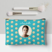 Modern Turquoise Gouden Glitter Cirkel Wit Script Etui