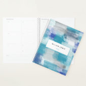 Modern Turquoise Gray Waterverf Appointment Book Planner (Display)
