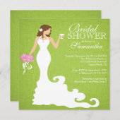 Modern Turquoise Green Bride Wine Vrijgezellenfees Kaart (Voorkant / Achterkant)