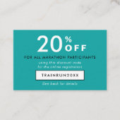 Modern Turquoise Korting Coupon Logo QR  (Voorkant)
