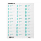 Modern Turquoise Mandala Adres Etiket (Full Sheet)