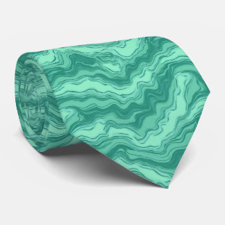 Modern Turquoise Marble Swirl Abstract Pattern Stropdas