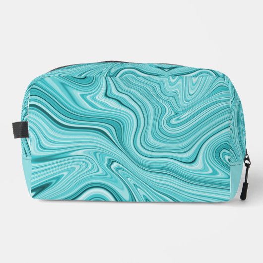 Modern turquoise marmer toilettasje (Voorkant)