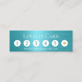 Modern Turquoise Metallic Beauty Salon Loyalty (Voorkant)