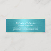 Modern Turquoise Metallic Beauty Salon Loyalty (Achterkant)