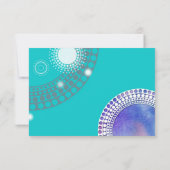 Modern Turquoise Nautical Wedding RSVP Kaartje (Achterkant)