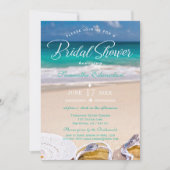 Modern Turquoise Ocean Beach Vrijgezellenfeest Kaart (Voorkant)