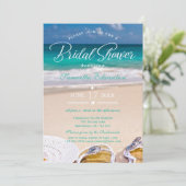 Modern Turquoise Ocean Beach Vrijgezellenfeest Kaart (Staand voorkant)