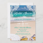 Modern Turquoise Ocean Beach Vrijgezellenfeest Kaart (Voorkant)