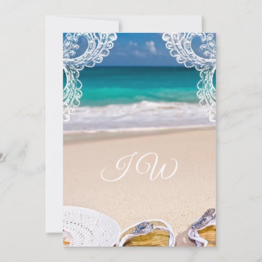Modern Turquoise Ocean Beach Vrijgezellenfeest Kaart (Achterkant)