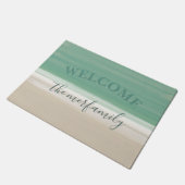 Modern Turquoise Ocean Beach Welcome Doormat Deurmat (Schuin)