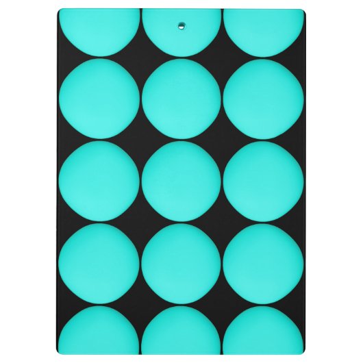 Modern Turquoise Pattern Klembord (Achterkant)